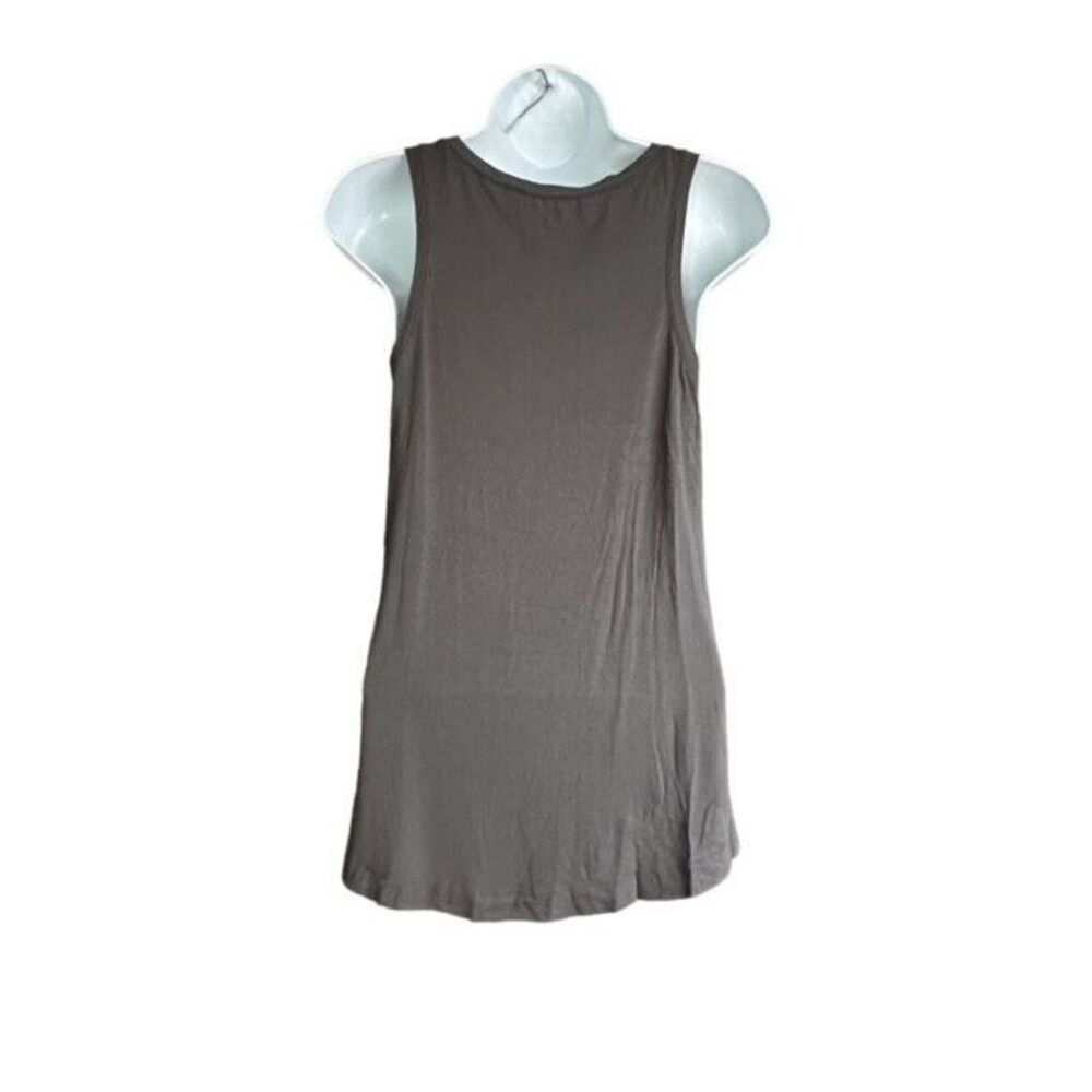 American Eagle‎ AEO Soft & Sexy Tank Top Gray Floral Embroidered Size XS - Picture 3 of 7